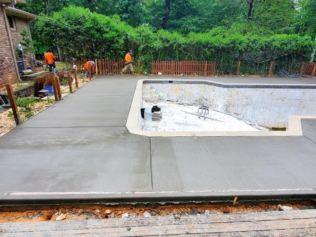 Pool Concrete Patio Project in Birmingham, AL