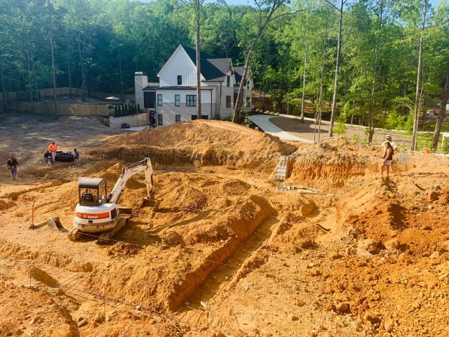 Big Foundation Footing Setup in Chelsea, AL